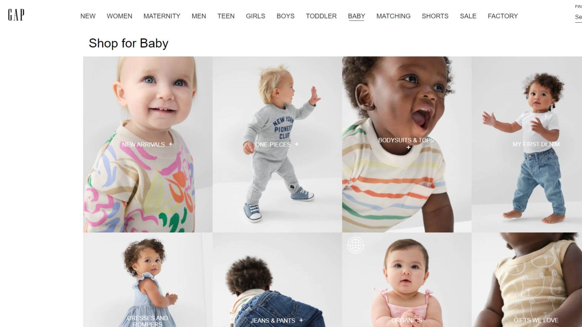 gap baby stores usa online retailers