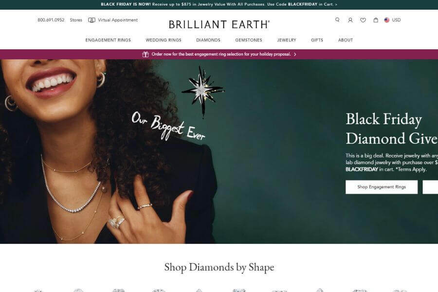 brilliant earth usa jewelry stores mymallbox