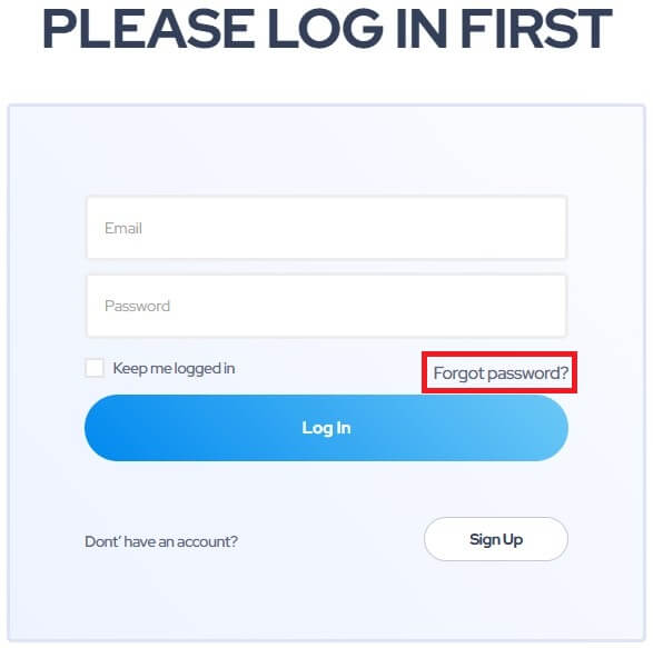 forgot password support mymallbox