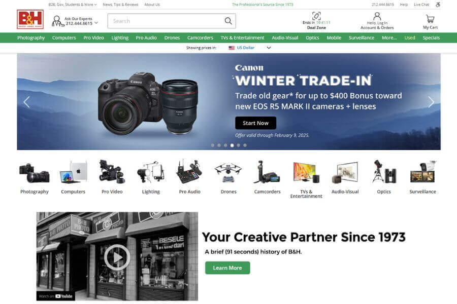 b&h photo video 10 best usa websites to buy digital cameras online 2025 mymallbox